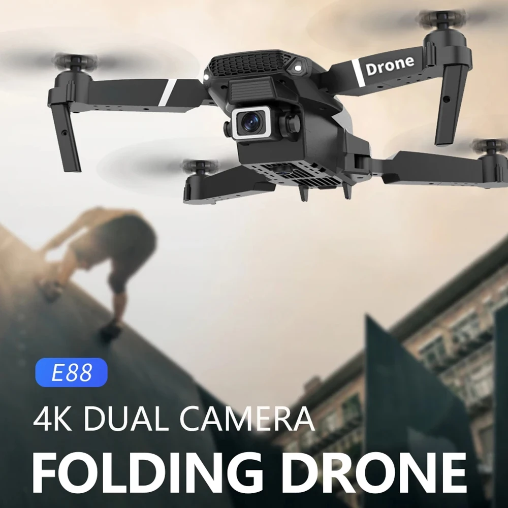 Drone Camera Wide Angle - Профессиональный дрон E88 4K, широкоугольный HD