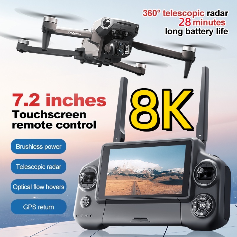 Квадрокоптер 8K с 3-осевым под – обзор и цена Drone Camera 4K