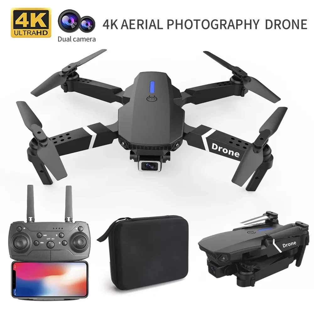 Профессиональный дрон E88 4K,  – обзор и цена Drone Camera Wide Angle