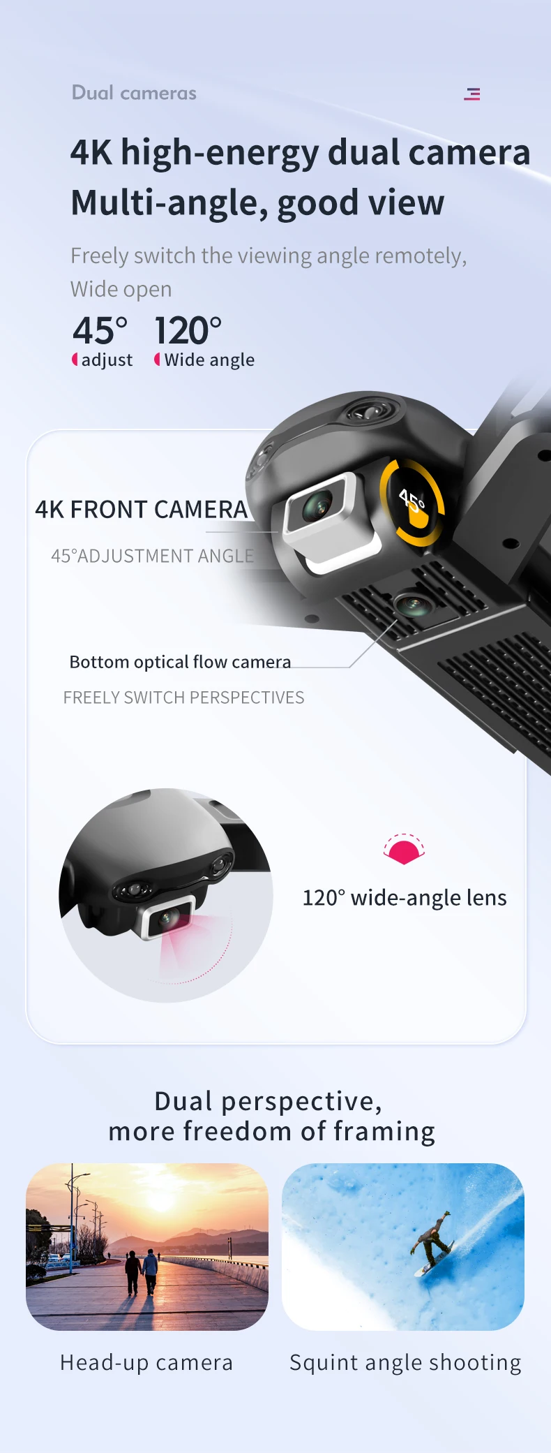 Профессиональный квадрокоптер  – обзор и цена Drone Camera Wide Angle